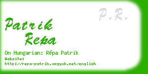 patrik repa business card